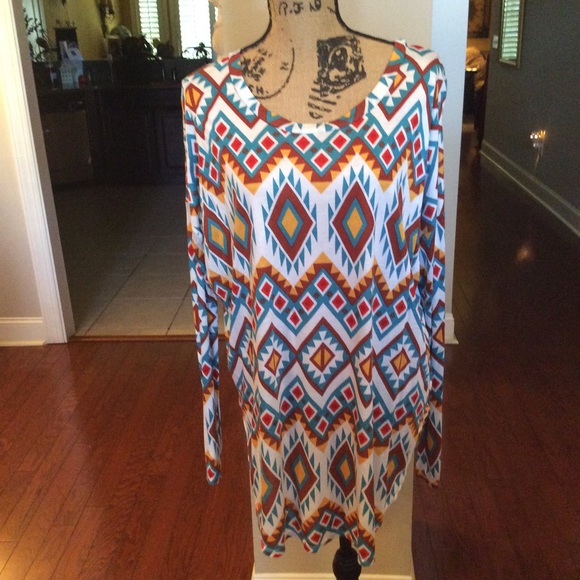 Fantastic Fawn Tops - Tunic Aztec print top